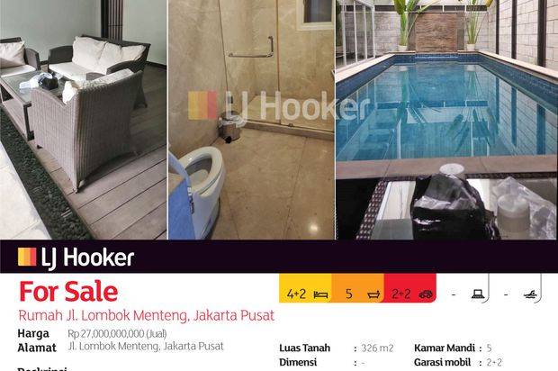 Rumah Jl. Lombok Menteng, Jakarta Pusat