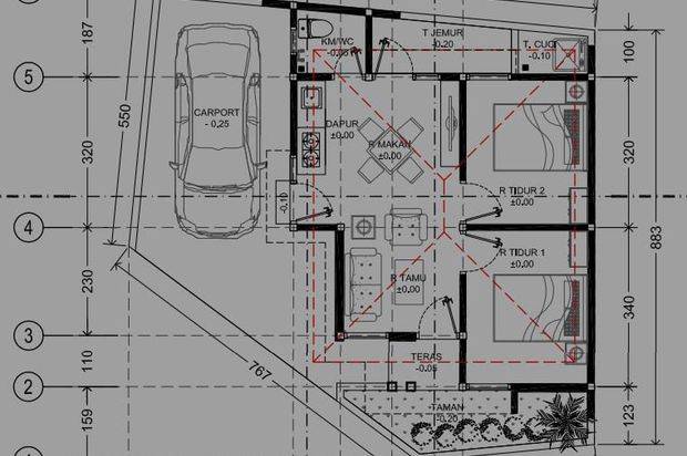 Rumah dekat Alun-Alun Paseban di Ringinharjo Bantul Kota Proses Bangun