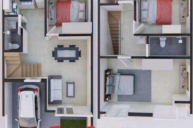Rumah Townhouse Simpang Darmo Permai Surabaya