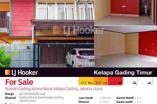 Rumah Gading Kirana Barat Kelapa Gading, Jakarta Utara