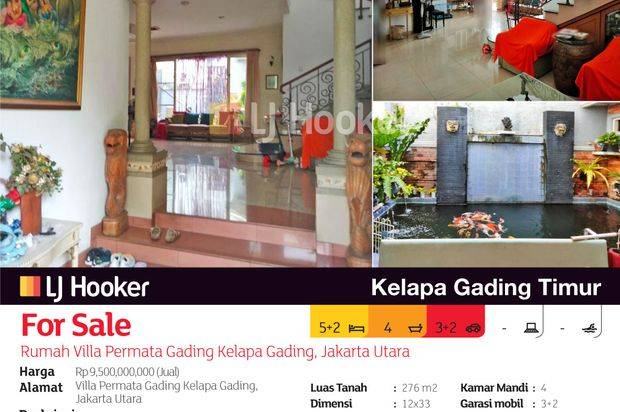 Rumah Villa Permata Gading Kelapa Gading, Jakarta Utara
