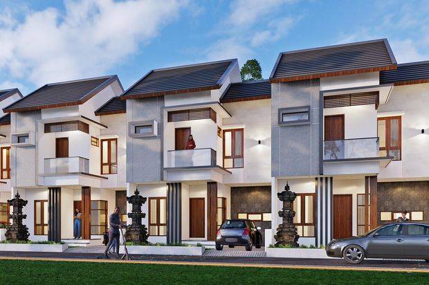 HUNIAN  MINIMALIS 2 LANTAI VIEW SAWAH DI PUSAT KOTA DENPASAR-BALI 