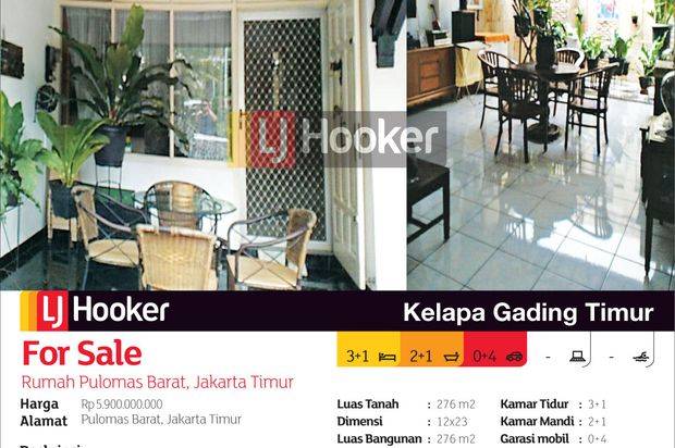 Rumah Jl Pulomas Barat, Jakarta Timur