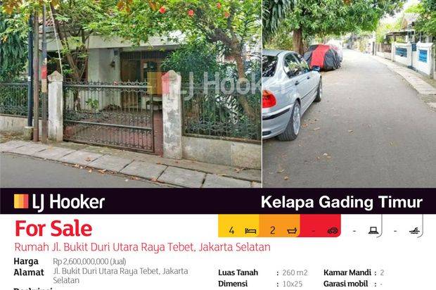 Rumah Jl. Bukit Duri Utara Raya Tebet, Jakarta Selatan