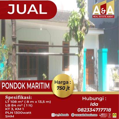 Rumah Murah PONDOK MARITIM Wilayah Surabaya Barat
