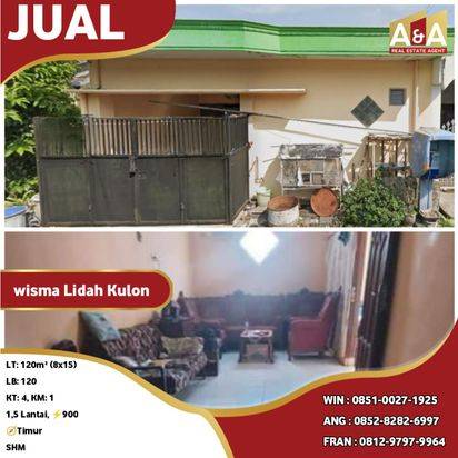 RUMAH DI WISMA LIDAH KULON SURABAYA BARAT