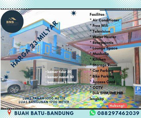 Hotel Di Jual Murah 23 Milyar Lokasi Kujangsari Bandung