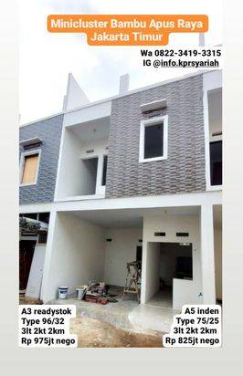 Rumah ready Minicluster Bambu Apus Raya Jakarta Timur 