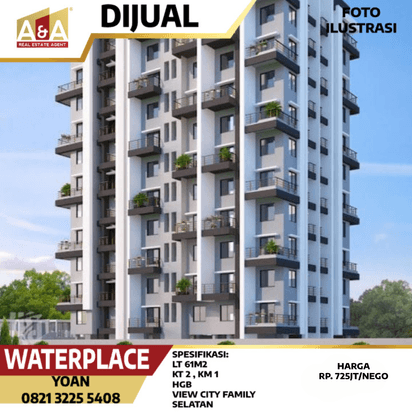 JUAL APART DI WATERPLACE WIYUNG