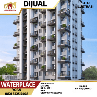JUAL APART DI WATERPLACE