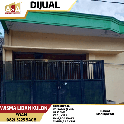 JUAL RUMAH DI JALAN WISMA LIDAH KULON