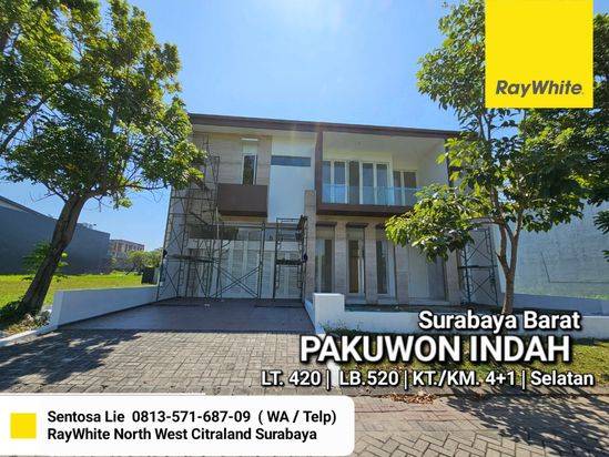 Dijual Rumah Pakuwon Indah Surabaya- New Baru Modern Mewah - Garasi Carport  4 Mobil LUAS dekat Pakuwon Mall,  PTC,  Supermall 