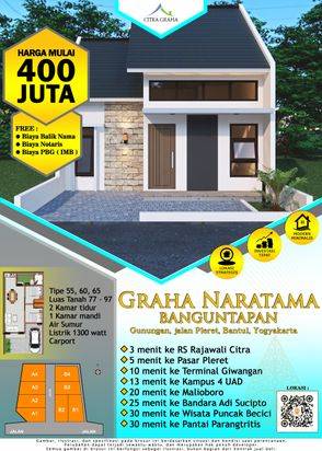Rumah 3 Kamar dekat Terminal Giwangan