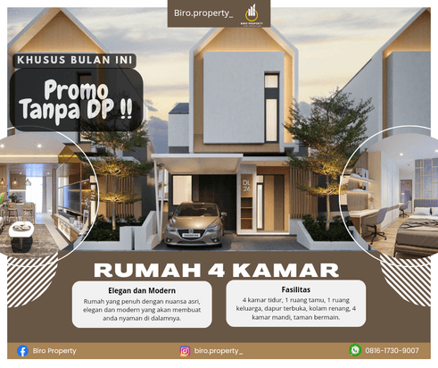 Rumah di jual murah 2 lantai dekat ke Kantor Walikota Tangerang Selatan | Tanpa DP langsung Akad