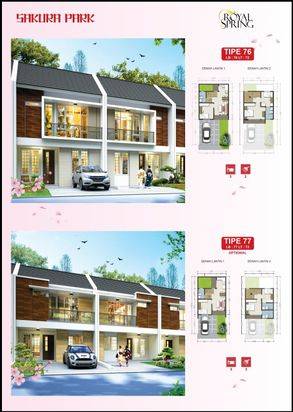 PGW. Dijual Rumah Tipe 77/72 di Sakura Park Royal Spring Gowa.