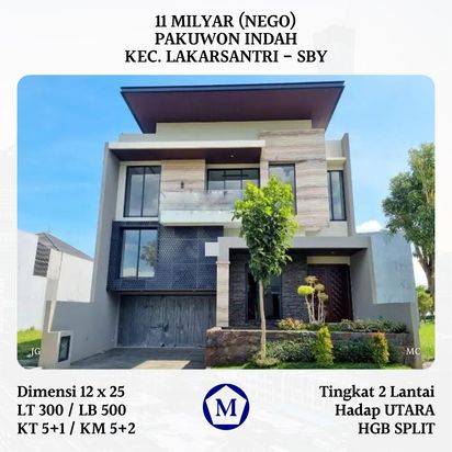 Jual Rumah Pakuwon Indah dkt Citraland Surabaya Bebas Banjir Nego