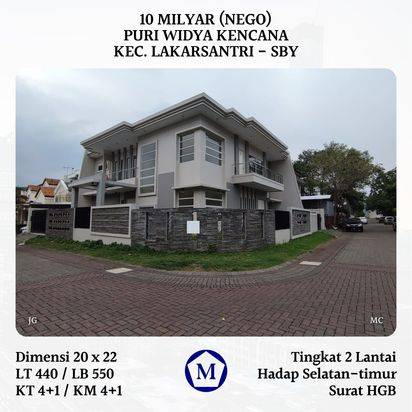 Jual Rumah Puri Widya Kencana dkt Citraland Surabaya Bebas Banjir Nego