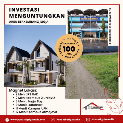RUMAH MEWAH DEKAT RENCANA EXIT TOL MAGUWOHARJO AMBARUKMO PLAZA TRANSMART BANDARA ADISUCIPTO