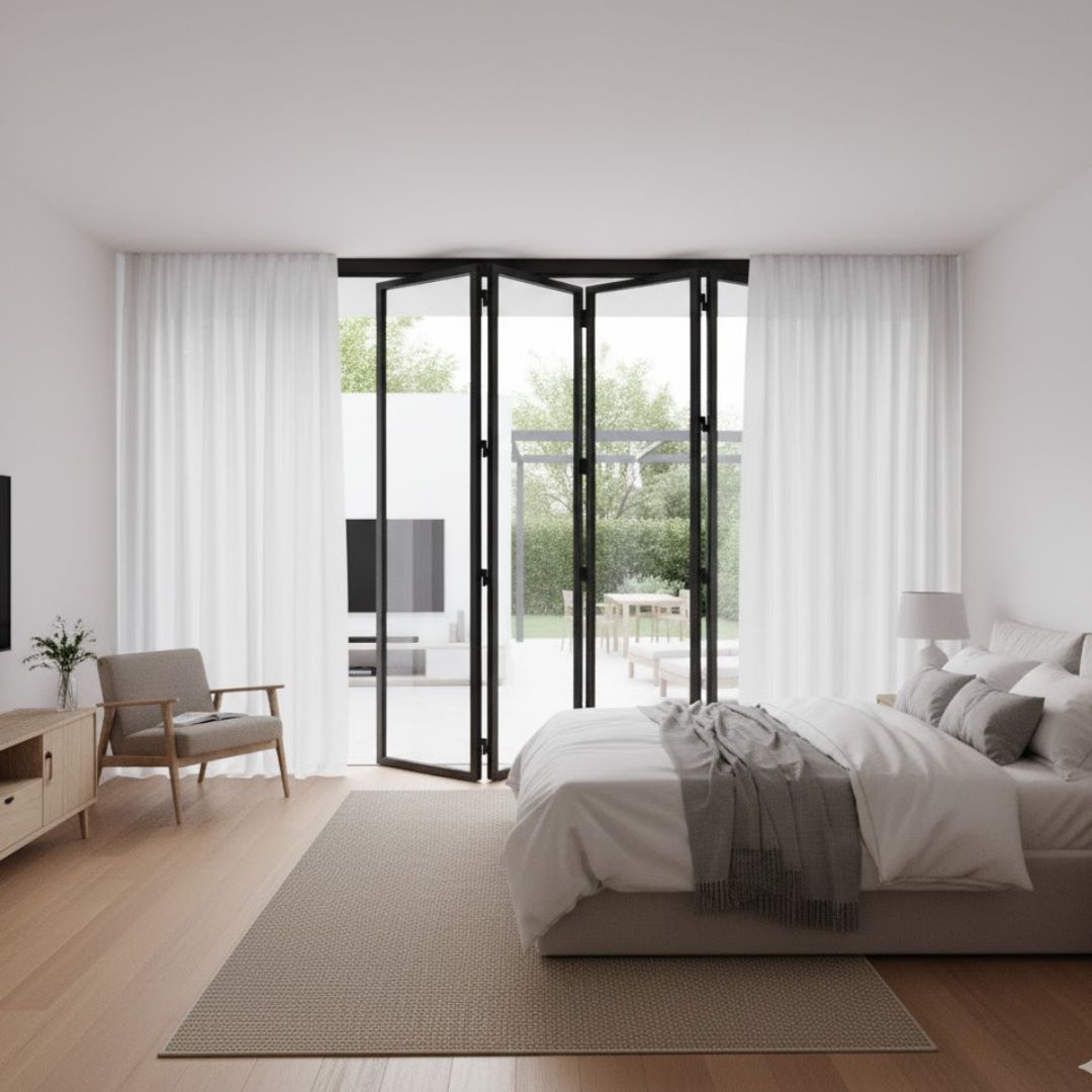 2. Desain Pintu Lipat di Kamar Tidur