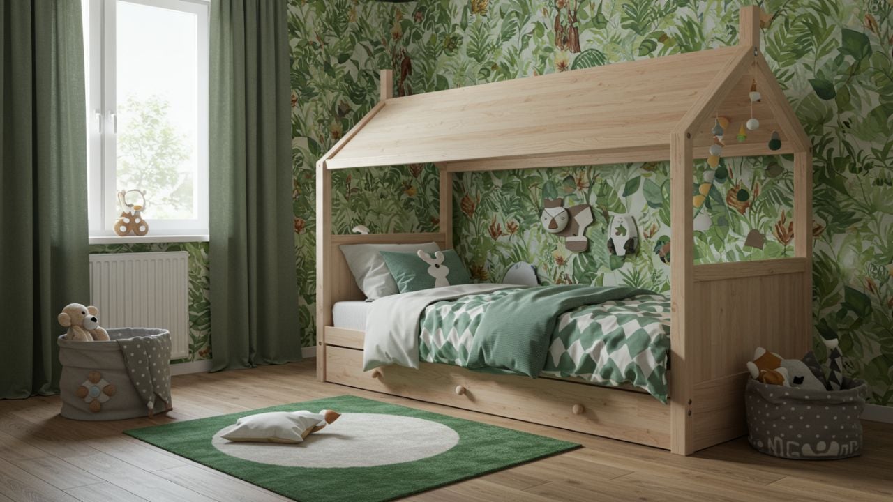6. Dekorasi Kamar Anak dengan Tema Petualangan di Hutan Belantara