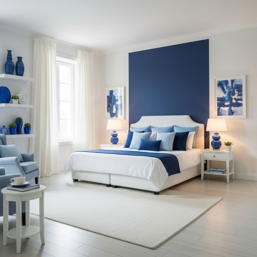 3. Perpaduan Biru dan Putih