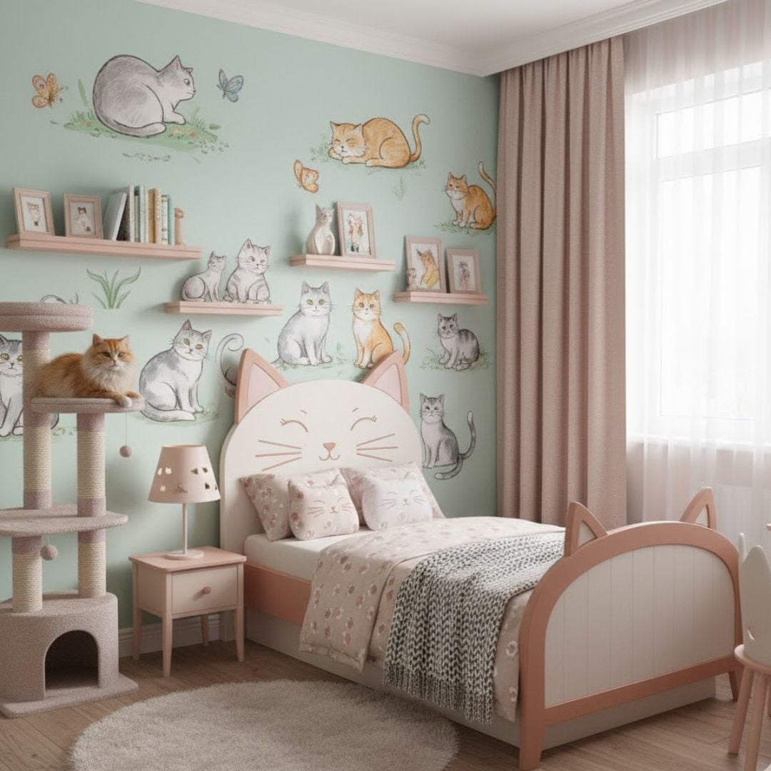 2. Desain Kamar Anak Perempuan untuk Pencinta Anabul