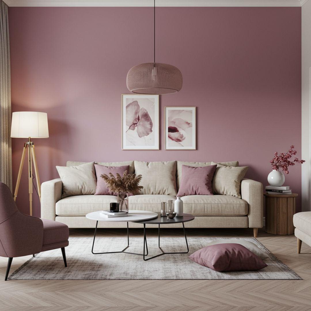 2. Warna Mauve Bikin Rumah Terlihat Lebih Hangat
