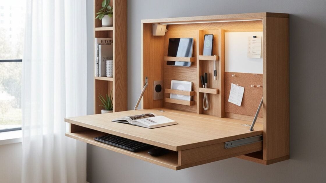 5 Inspirasi Desain Meja Lipat Dinding untuk di Rumah yang Fungsional