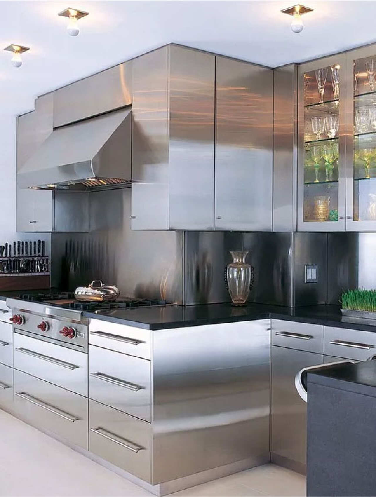 model lemari dapur stainless