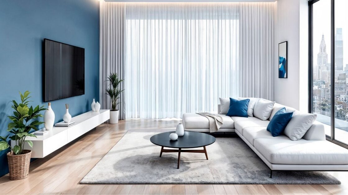 5 Contoh Desain Ruang Tamu Warna Biru Sederhana 5 Contoh Desain Ruang Tamu Warna Biru Sederhana