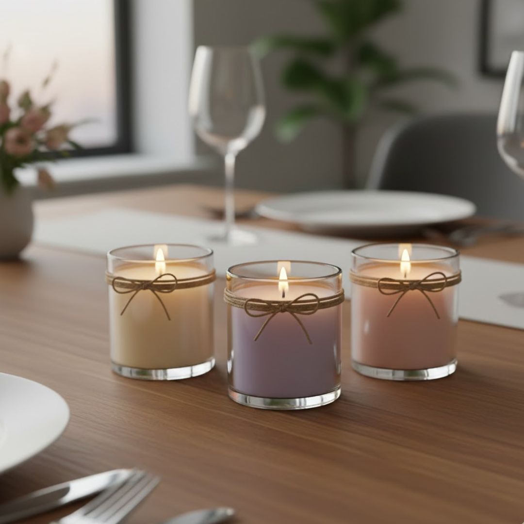 4. Lilin Aromaterapi dalam Wadah Cantik