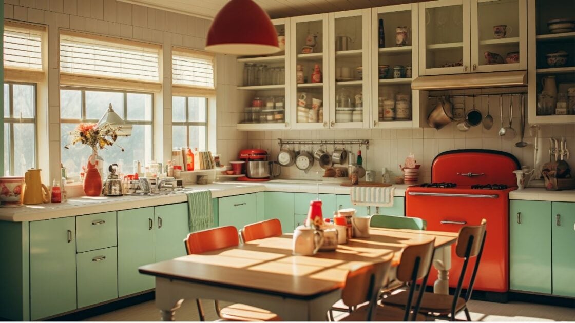 10 Desain Dapur Retro yang Unik dan Aesthetic