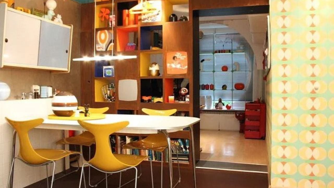desain dapur retro Meja Makan Seperti Restoran
