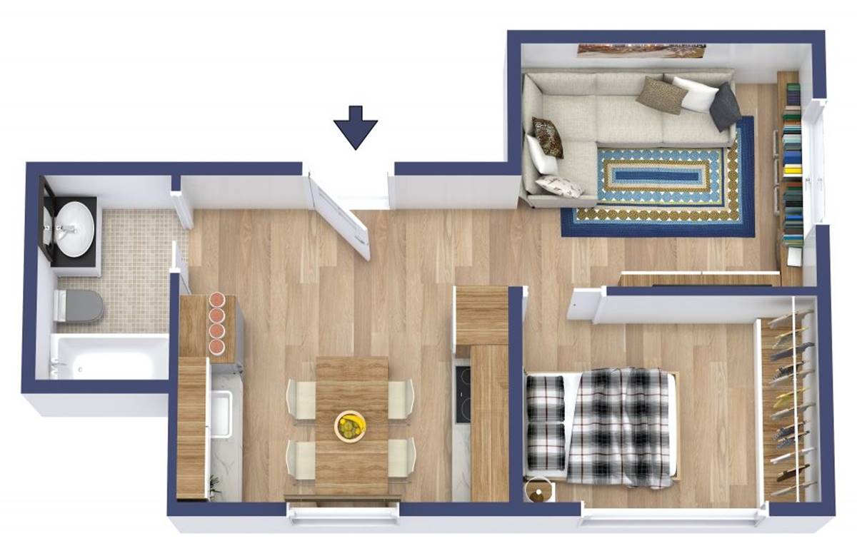Denah Rumah 1 Kamar Konsep Rumah Tumbuh
