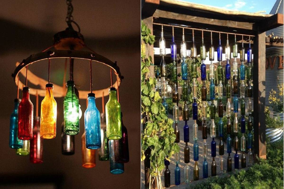 hiasan lampu gantung dari limbah