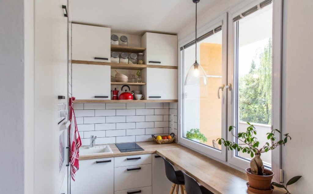 desain dapur rumah subsidi menyudut