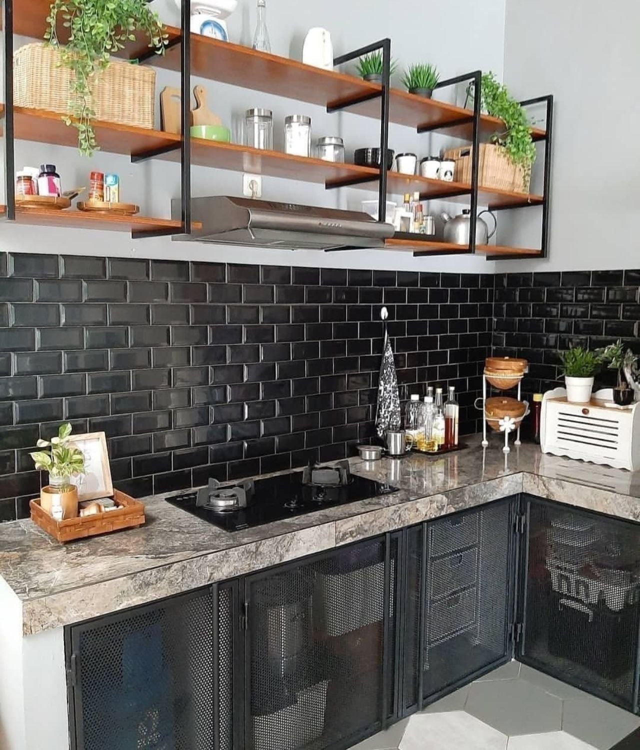 Desain Dapur Basah Industrial