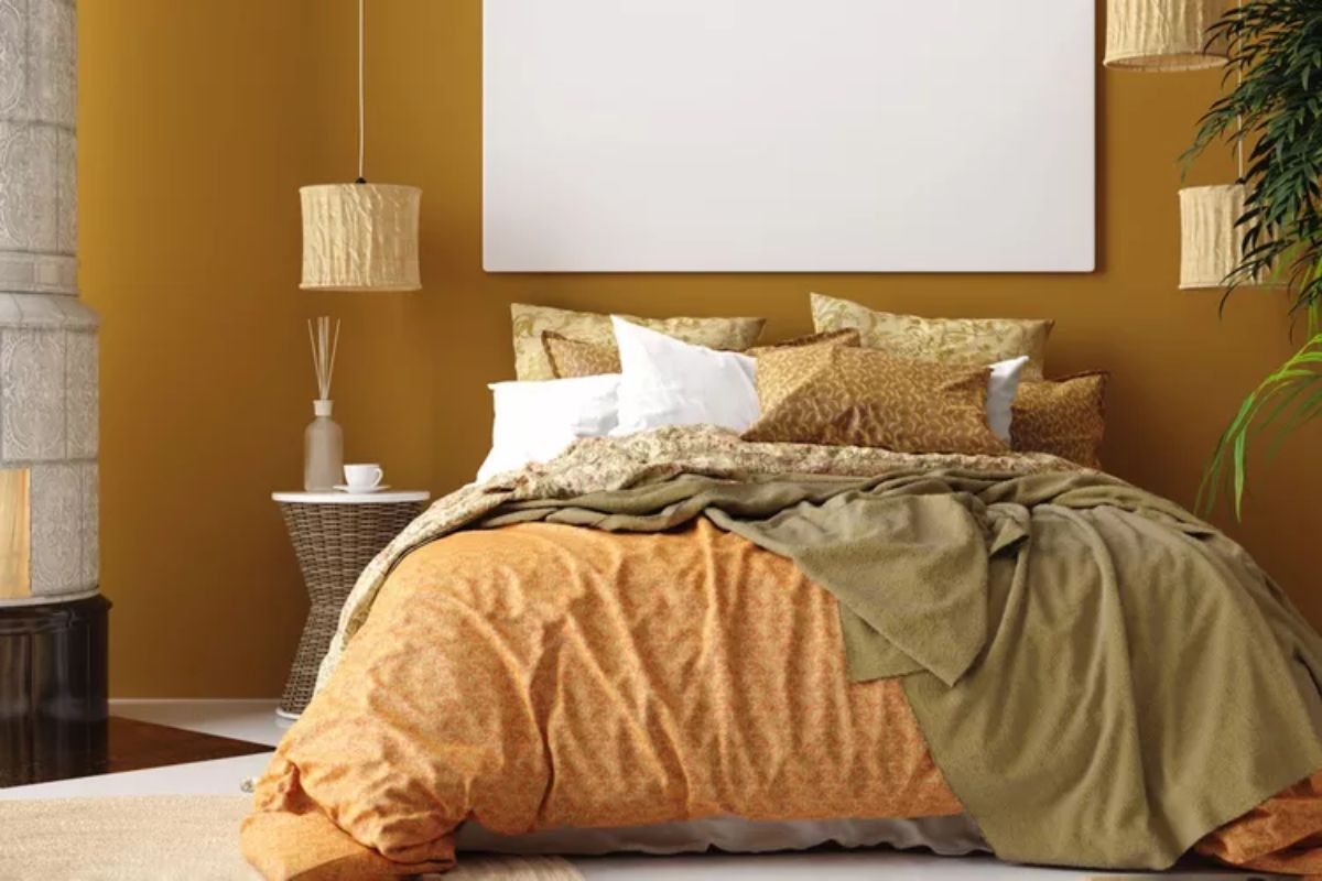 warna cat kamar tidur bernuansa hangat