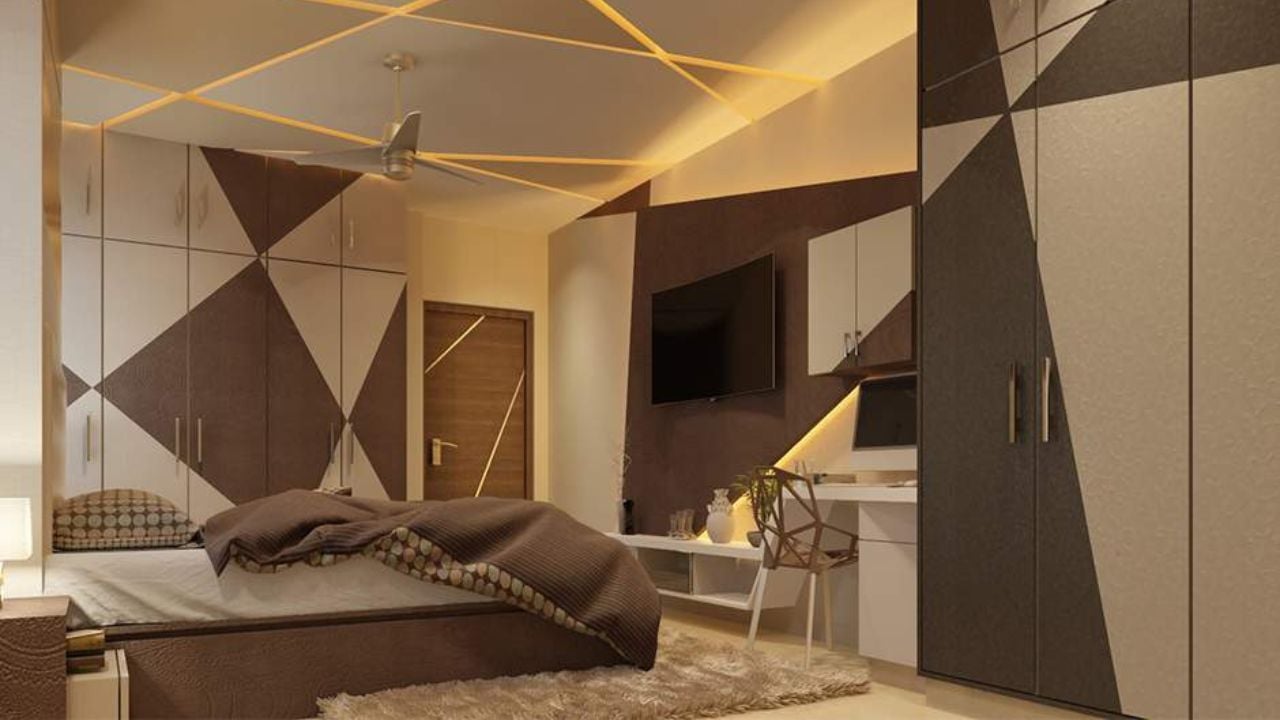 Kamar Tidur Warna Mocca yang Aesthetic