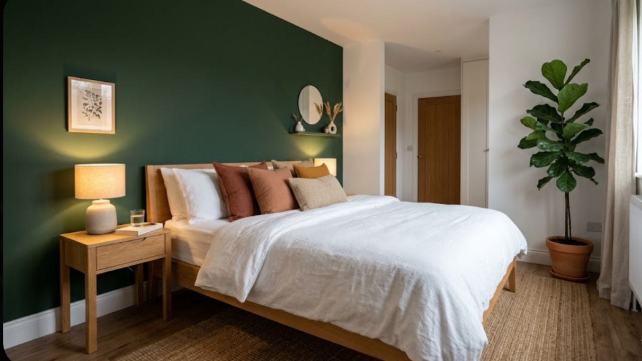 3. Padu Padan Warna Hijau di Kamar Tidur
