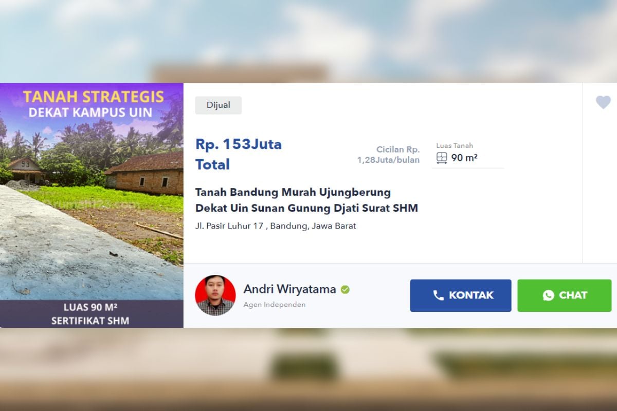 Iklan Jual Tanah Dekat Kampus