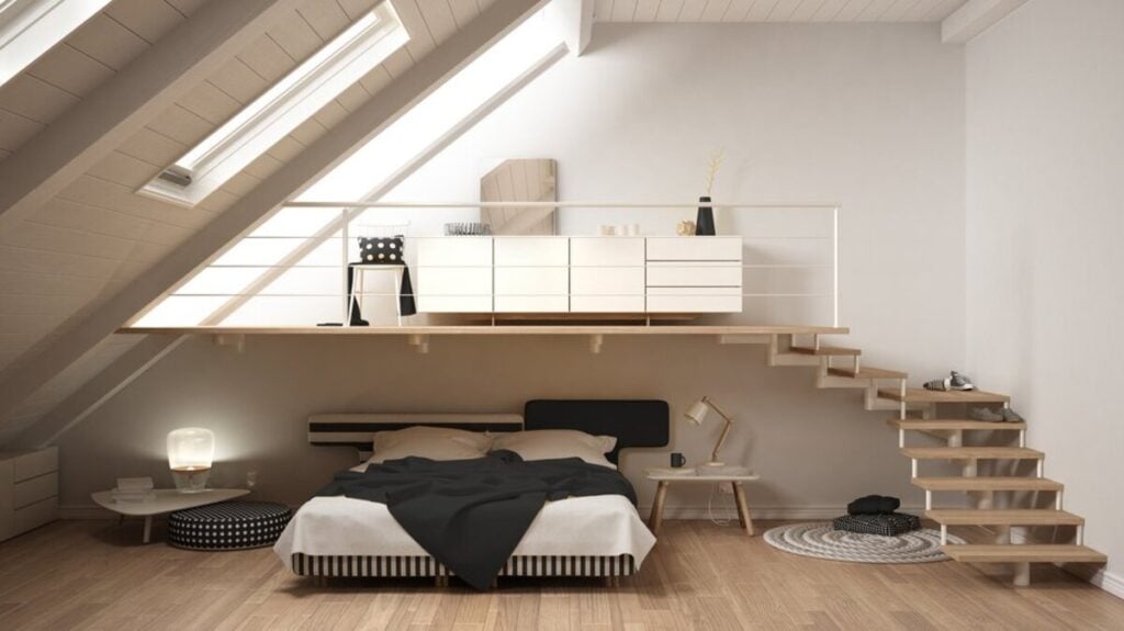Desain Kamar Mezzanine Modern