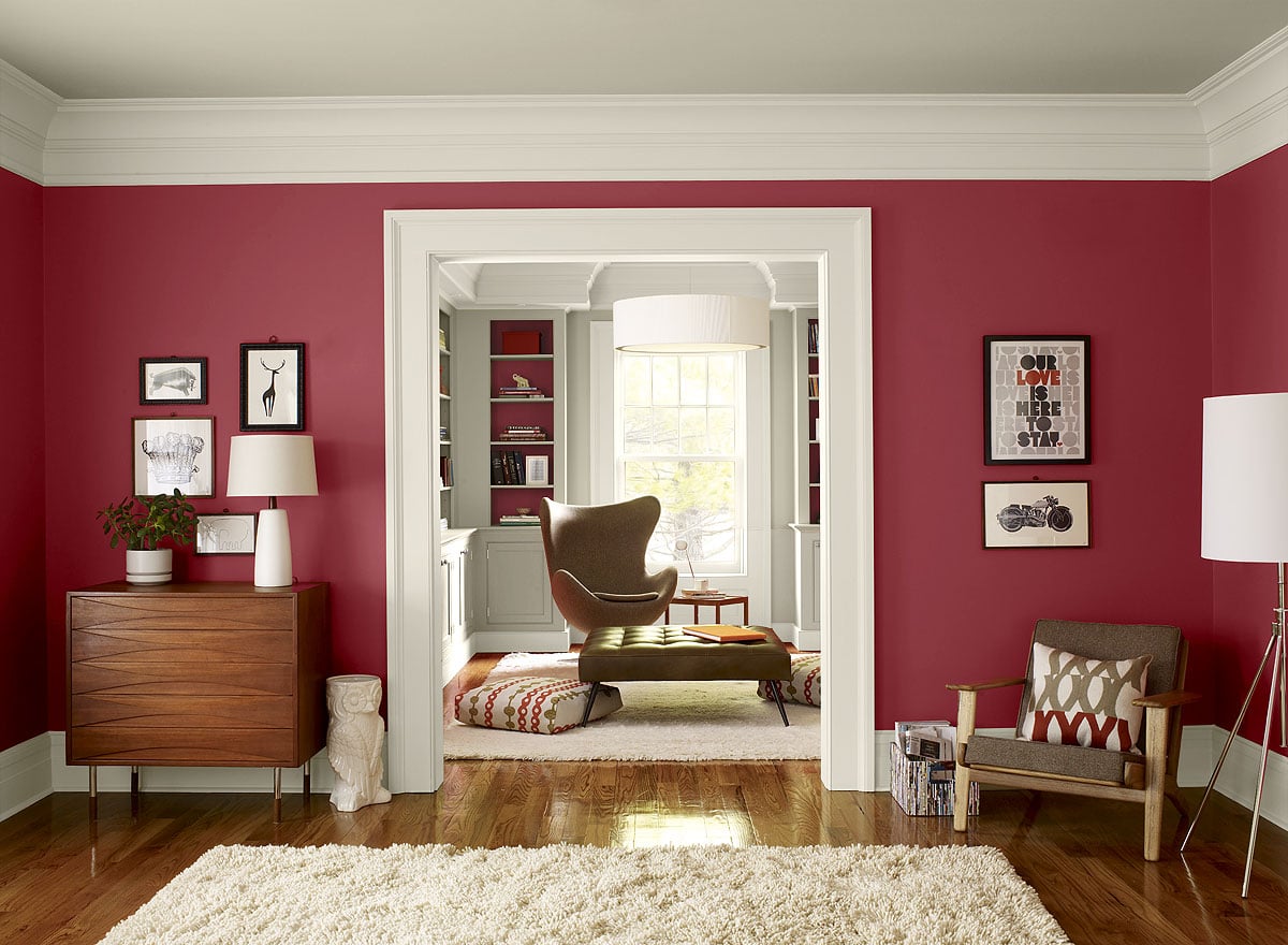 Cat Rumah Warna Burgundy