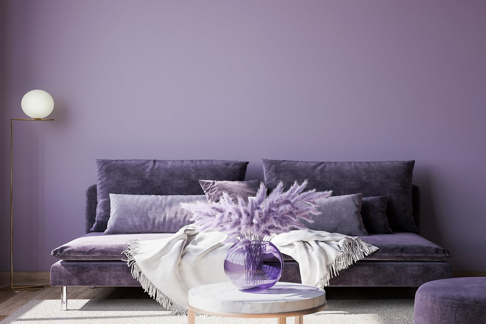 Cat Rumah Warna Lavender