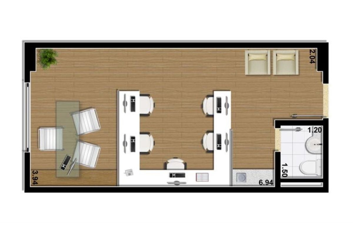 layout kantor ruko
