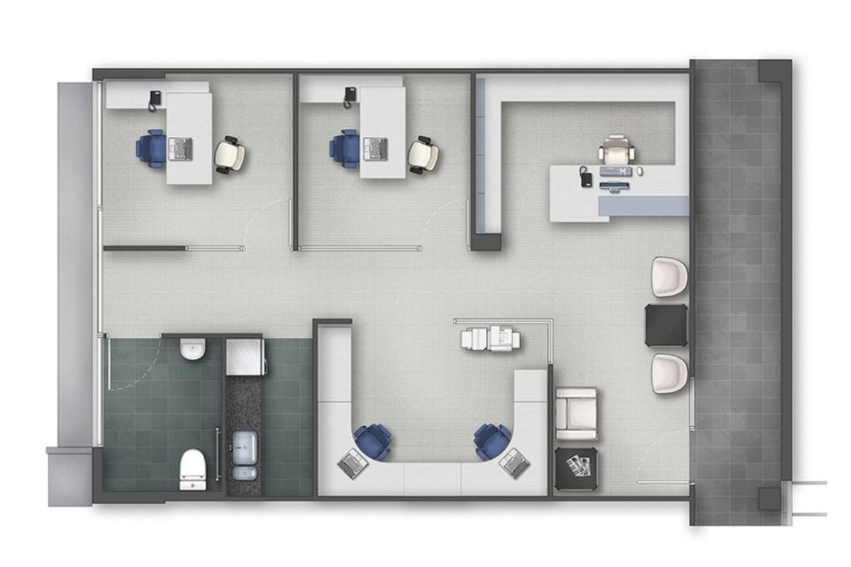 layout kantor ruko