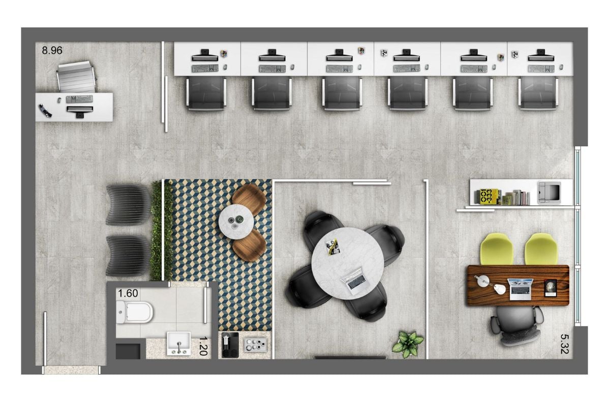 layout kantor ruko