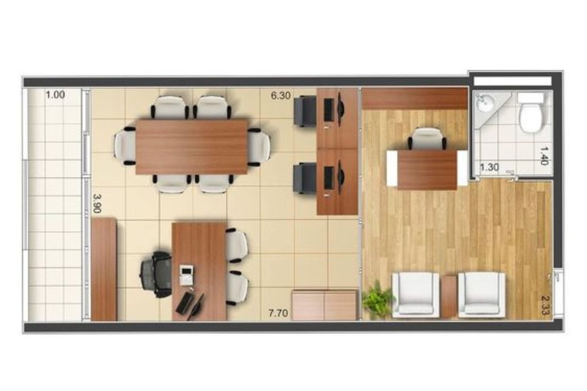 layout kantor ruko
