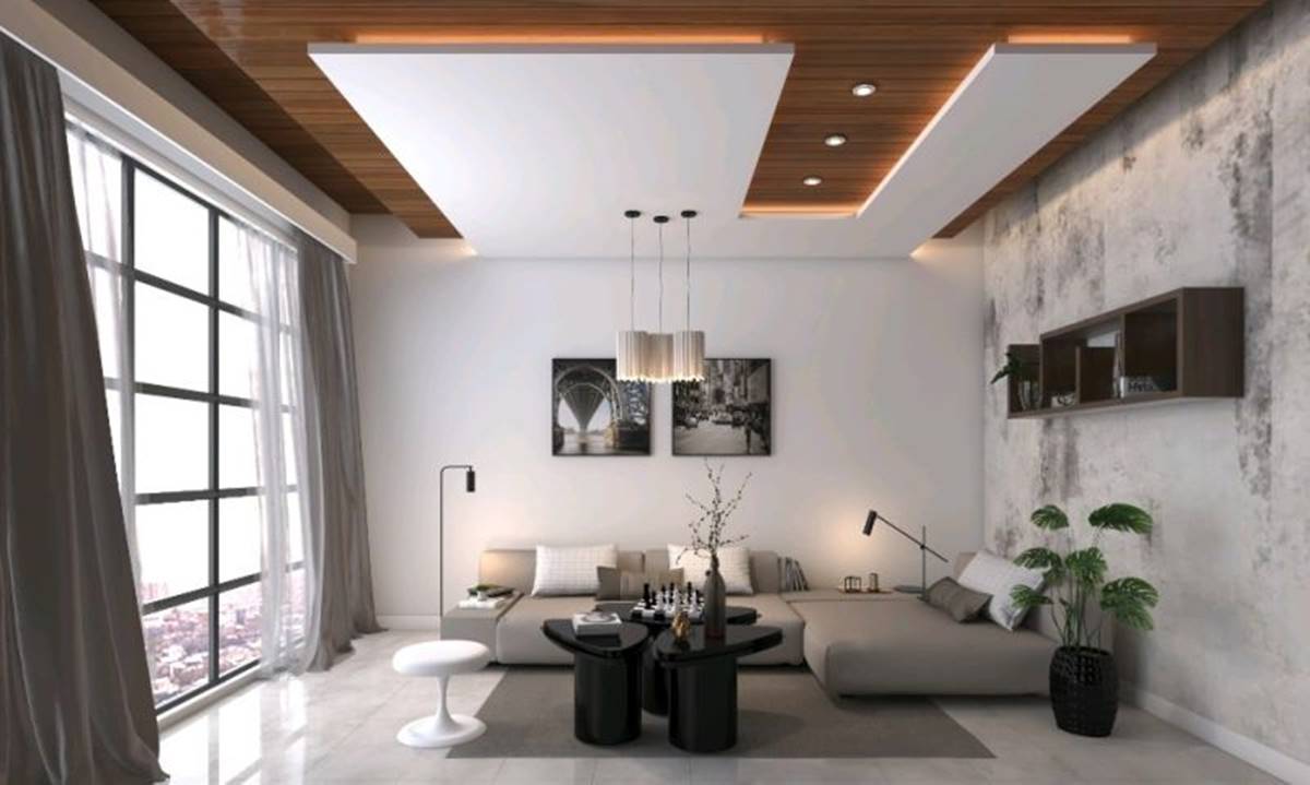 Desain Plafon Kayu Unik yang Modern