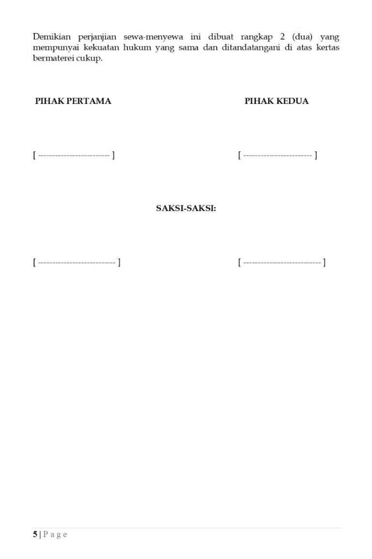 Begini Contoh Perjanjian Sewa Rumah yang Tepat 2023